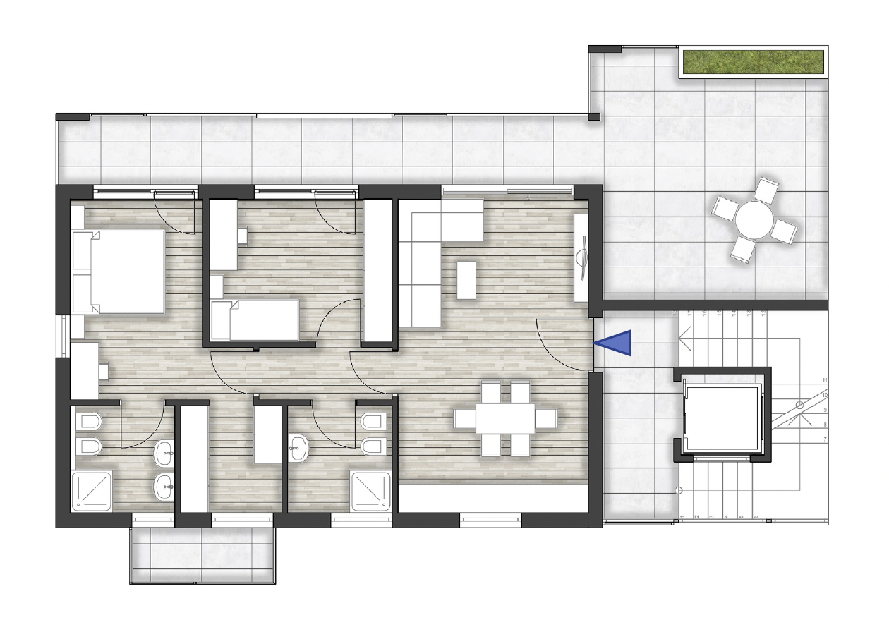 Grundriss Whg. 15 Residence Astrid