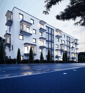 Ansicht Straßenseite Residence Astrid