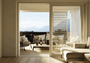 Visualisierung Balkon mit Ausblick